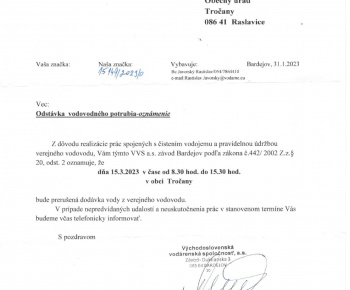 Aktuality / Odstávka vody - foto